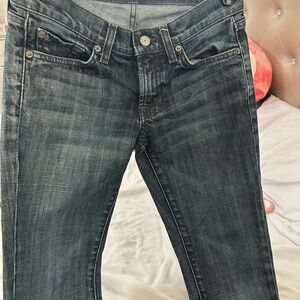 7 For All Mankind Dark Wash Skinny Jeans